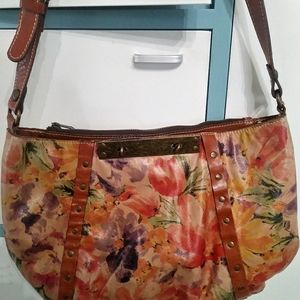 Patricia Nash genuine leather hobo bag.